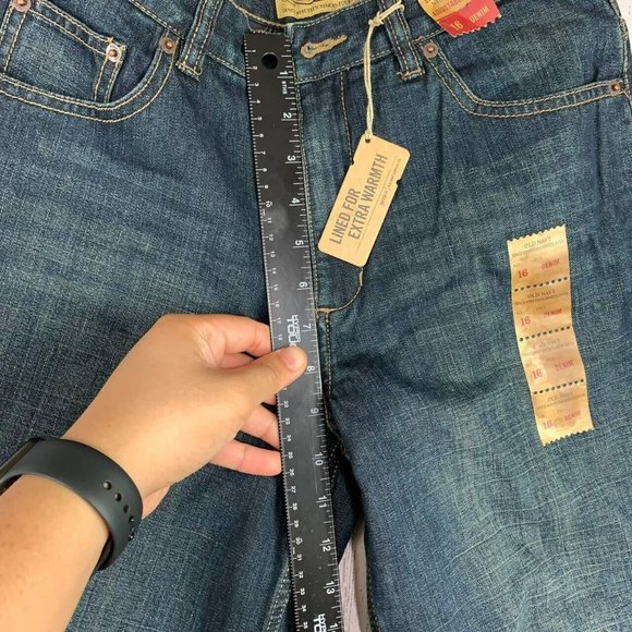 Old Navy 33 Straight‎ Fit Blue Jeans Pants Denim Mens - Picture 8 of 12